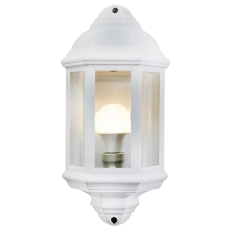 Lantern 3 Panel Bevelled White ER