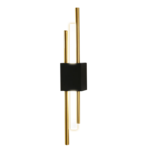 Wall Light Fitting Black and Gold BD