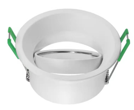 DOWNLIGHT FITTING WHITE ANTI GLARE ALUMINIUM TILT