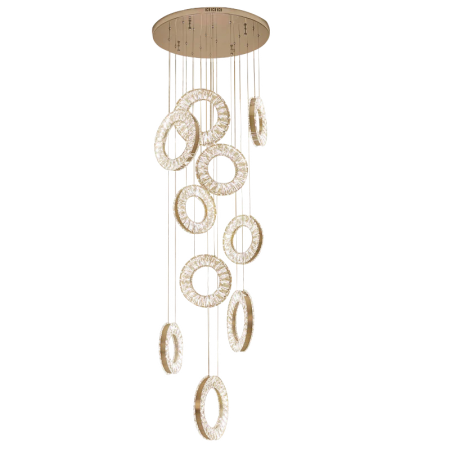 10 RING LED CRYSTAL CHANDELIER